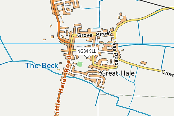 NG34 9LL map - OS VectorMap District (Ordnance Survey) NG34 9LL map - OS VectorMap District (Ordnance Survey)