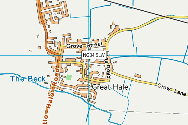 NG34 9LW map - OS VectorMap District (Ordnance Survey) NG34 9LW map - OS VectorMap District (Ordnance Survey)