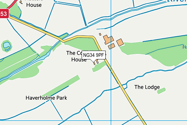 NG34 9PF map - OS VectorMap District (Ordnance Survey) NG34 9PF map - OS VectorMap District (Ordnance Survey)