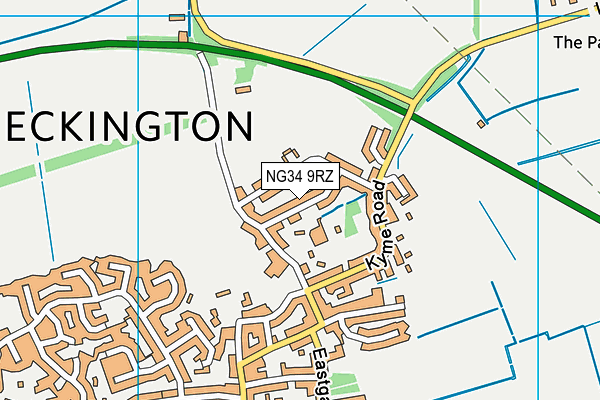 NG34 9RZ map - OS VectorMap District (Ordnance Survey) NG34 9RZ map - OS VectorMap District (Ordnance Survey)