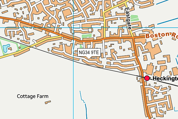NG34 9TE map - OS VectorMap District (Ordnance Survey) NG34 9TE map - OS VectorMap District (Ordnance Survey)