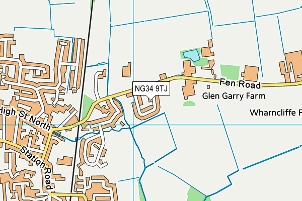 NG34 9TJ map - OS VectorMap District (Ordnance Survey) NG34 9TJ map - OS VectorMap District (Ordnance Survey)