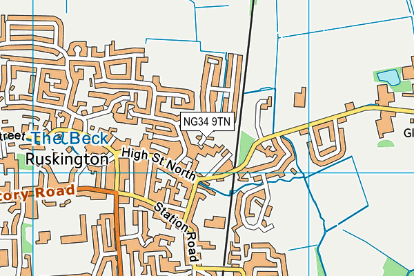 NG34 9TN map - OS VectorMap District (Ordnance Survey) NG34 9TN map - OS VectorMap District (Ordnance Survey)