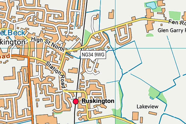 NG34 9WG map - OS VectorMap District (Ordnance Survey) NG34 9WG map - OS VectorMap District (Ordnance Survey)
