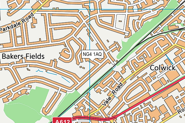 NG4 1AQ map - OS VectorMap District (Ordnance Survey)