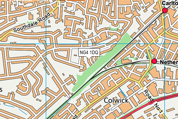 NG4 1DQ map - OS VectorMap District (Ordnance Survey) NG4 1DQ map - OS VectorMap District (Ordnance Survey)