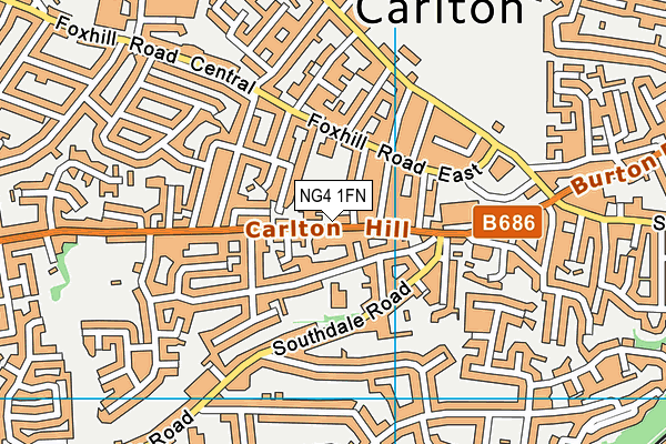 NG4 1FN map - OS VectorMap District (Ordnance Survey) NG4 1FN map - OS VectorMap District (Ordnance Survey)