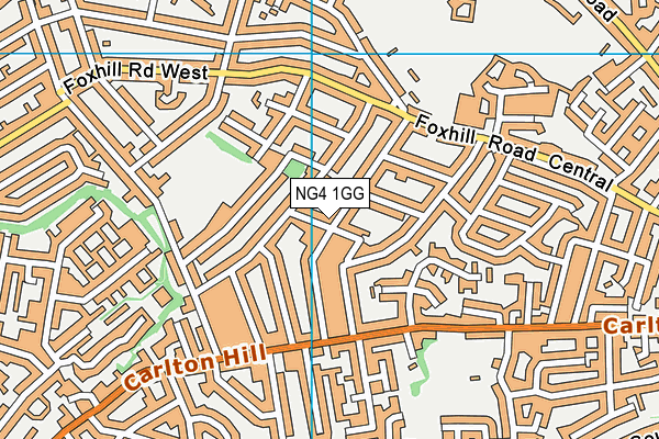 NG4 1GG map - OS VectorMap District (Ordnance Survey) NG4 1GG map - OS VectorMap District (Ordnance Survey)