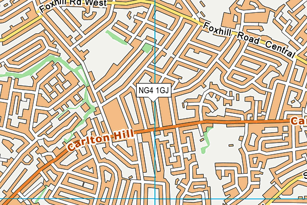 NG4 1GJ map - OS VectorMap District (Ordnance Survey) NG4 1GJ map - OS VectorMap District (Ordnance Survey)