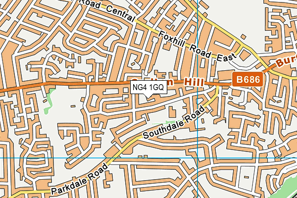 NG4 1GQ map - OS VectorMap District (Ordnance Survey) NG4 1GQ map - OS VectorMap District (Ordnance Survey)