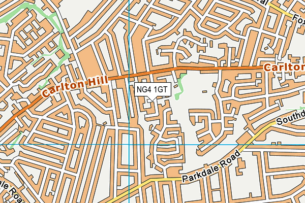 NG4 1GT map - OS VectorMap District (Ordnance Survey) NG4 1GT map - OS VectorMap District (Ordnance Survey)