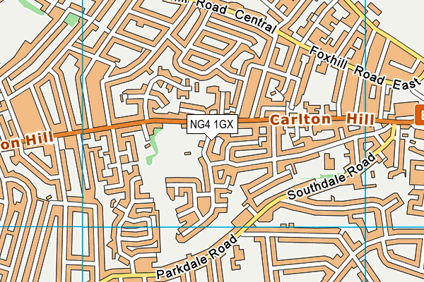 NG4 1GX map - OS VectorMap District (Ordnance Survey) NG4 1GX map - OS VectorMap District (Ordnance Survey)