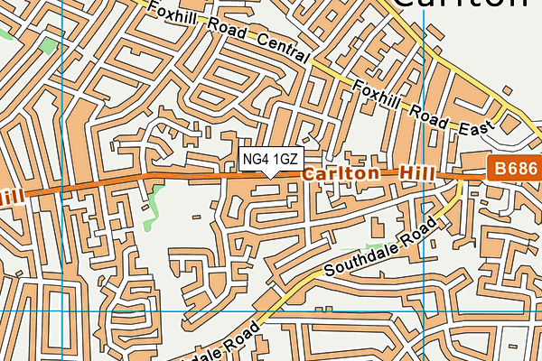NG4 1GZ map - OS VectorMap District (Ordnance Survey) NG4 1GZ map - OS VectorMap District (Ordnance Survey)