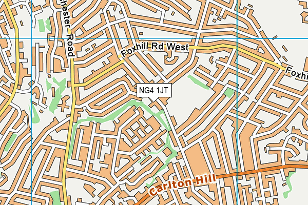 NG4 1JT map - OS VectorMap District (Ordnance Survey) NG4 1JT map - OS VectorMap District (Ordnance Survey)