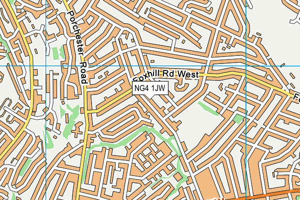 NG4 1JW map - OS VectorMap District (Ordnance Survey) NG4 1JW map - OS VectorMap District (Ordnance Survey)