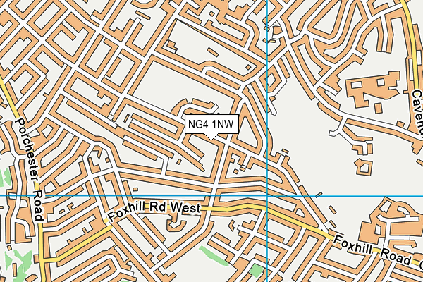 NG4 1NW map - OS VectorMap District (Ordnance Survey) NG4 1NW map - OS VectorMap District (Ordnance Survey)