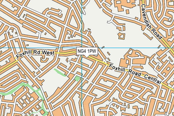 NG4 1PW map - OS VectorMap District (Ordnance Survey) NG4 1PW map - OS VectorMap District (Ordnance Survey)