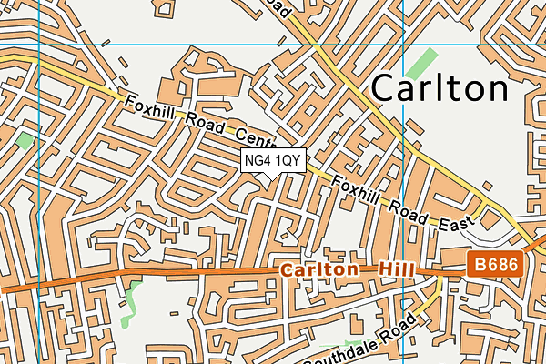 NG4 1QY map - OS VectorMap District (Ordnance Survey) NG4 1QY map - OS VectorMap District (Ordnance Survey)