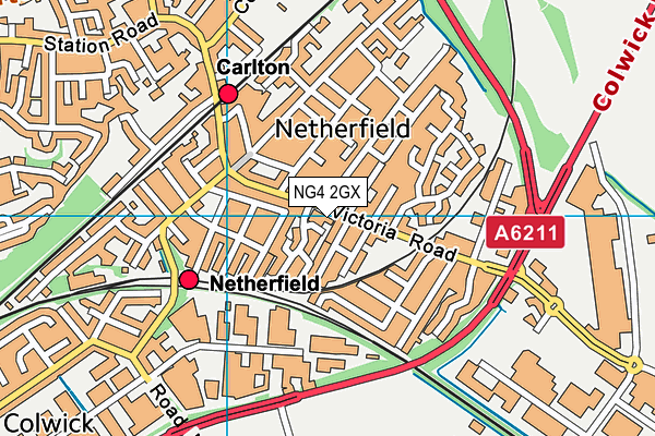NG4 2GX map - OS VectorMap District (Ordnance Survey) NG4 2GX map - OS VectorMap District (Ordnance Survey)