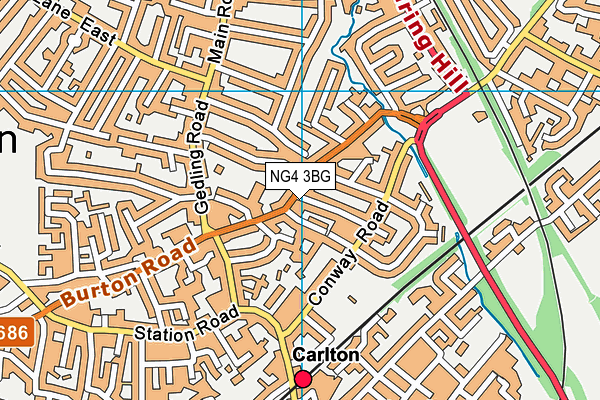 NG4 3BG map - OS VectorMap District (Ordnance Survey) NG4 3BG map - OS VectorMap District (Ordnance Survey)