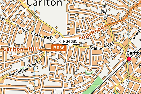 NG4 3BQ map - OS VectorMap District (Ordnance Survey) NG4 3BQ map - OS VectorMap District (Ordnance Survey)