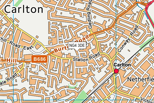 NG4 3DE map - OS VectorMap District (Ordnance Survey) NG4 3DE map - OS VectorMap District (Ordnance Survey)