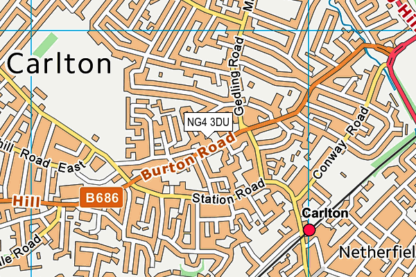 NG4 3DU map - OS VectorMap District (Ordnance Survey) NG4 3DU map - OS VectorMap District (Ordnance Survey)