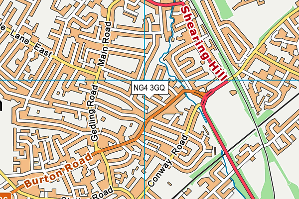 NG4 3GQ map - OS VectorMap District (Ordnance Survey) NG4 3GQ map - OS VectorMap District (Ordnance Survey)
