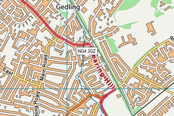 NG4 3GZ map - OS VectorMap District (Ordnance Survey) NG4 3GZ map - OS VectorMap District (Ordnance Survey)