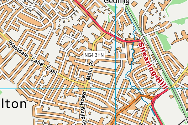 NG4 3HN map - OS VectorMap District (Ordnance Survey) NG4 3HN map - OS VectorMap District (Ordnance Survey)