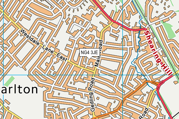NG4 3JE map - OS VectorMap District (Ordnance Survey) NG4 3JE map - OS VectorMap District (Ordnance Survey)