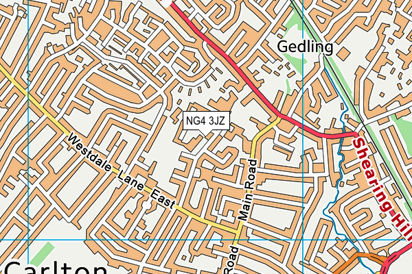 NG4 3JZ map - OS VectorMap District (Ordnance Survey) NG4 3JZ map - OS VectorMap District (Ordnance Survey)