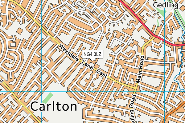NG4 3LZ map - OS VectorMap District (Ordnance Survey) NG4 3LZ map - OS VectorMap District (Ordnance Survey)