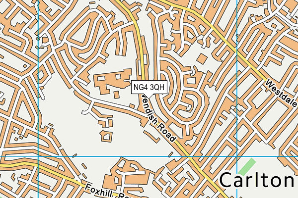 NG4 3QH map - OS VectorMap District (Ordnance Survey) NG4 3QH map - OS VectorMap District (Ordnance Survey)
