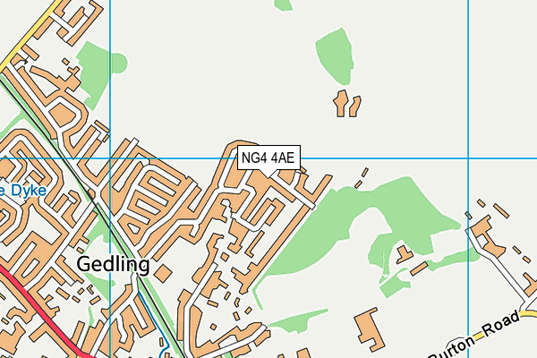 NG4 4AE map - OS VectorMap District (Ordnance Survey) NG4 4AE map - OS VectorMap District (Ordnance Survey)