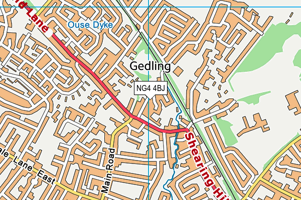 NG4 4BJ map - OS VectorMap District (Ordnance Survey) NG4 4BJ map - OS VectorMap District (Ordnance Survey)