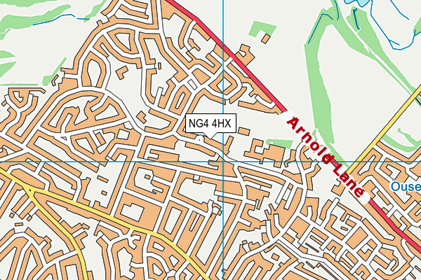 NG4 4HX map - OS VectorMap District (Ordnance Survey) NG4 4HX map - OS VectorMap District (Ordnance Survey)