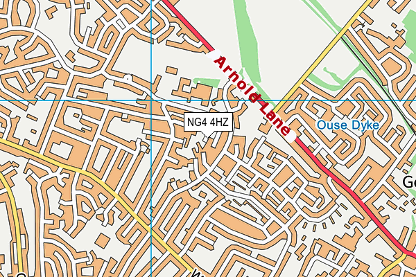 NG4 4HZ map - OS VectorMap District (Ordnance Survey) NG4 4HZ map - OS VectorMap District (Ordnance Survey)