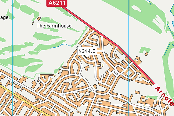NG4 4JE map - OS VectorMap District (Ordnance Survey) NG4 4JE map - OS VectorMap District (Ordnance Survey)