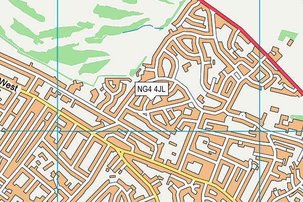 NG4 4JL map - OS VectorMap District (Ordnance Survey) NG4 4JL map - OS VectorMap District (Ordnance Survey)