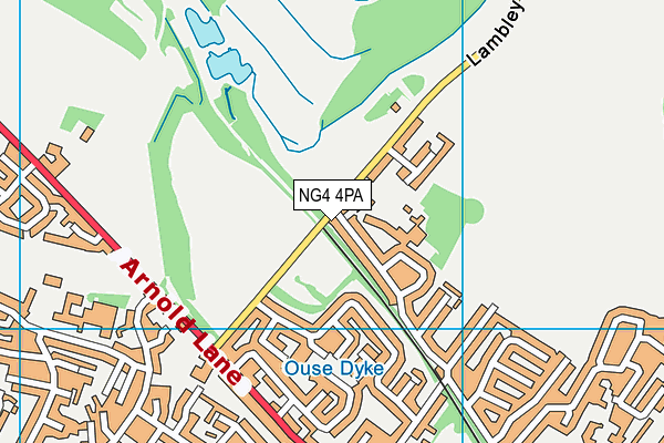 NG4 4PA map - OS VectorMap District (Ordnance Survey) NG4 4PA map - OS VectorMap District (Ordnance Survey)