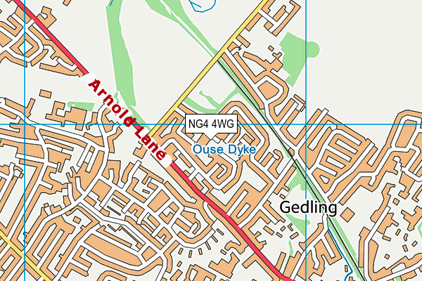 NG4 4WG map - OS VectorMap District (Ordnance Survey) NG4 4WG map - OS VectorMap District (Ordnance Survey)