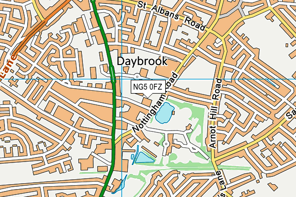 NG5 0FZ map - OS VectorMap District (Ordnance Survey) NG5 0FZ map - OS VectorMap District (Ordnance Survey)