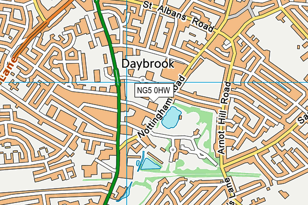 NG5 0HW map - OS VectorMap District (Ordnance Survey) NG5 0HW map - OS VectorMap District (Ordnance Survey)
