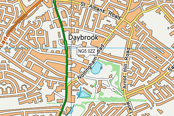 NG5 0ZZ map - OS VectorMap District (Ordnance Survey) NG5 0ZZ map - OS VectorMap District (Ordnance Survey)