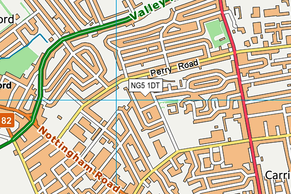 NG5 1DT map - OS VectorMap District (Ordnance Survey) NG5 1DT map - OS VectorMap District (Ordnance Survey)