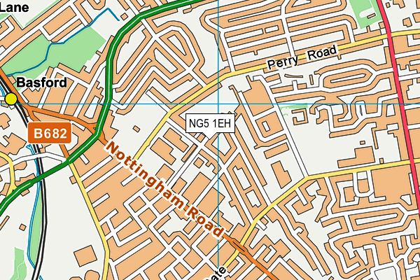 NG5 1EH map - OS VectorMap District (Ordnance Survey) NG5 1EH map - OS VectorMap District (Ordnance Survey)
