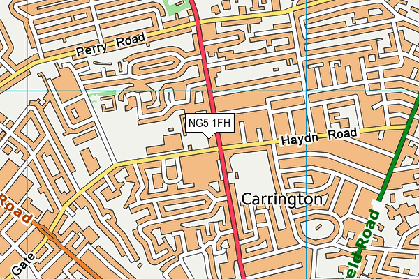 NG5 1FH map - OS VectorMap District (Ordnance Survey) NG5 1FH map - OS VectorMap District (Ordnance Survey)