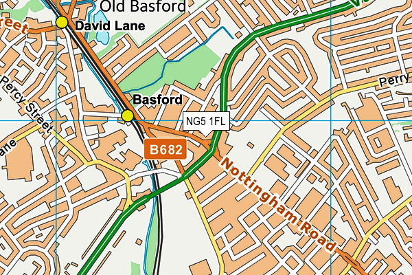 NG5 1FL map - OS VectorMap District (Ordnance Survey) NG5 1FL map - OS VectorMap District (Ordnance Survey)