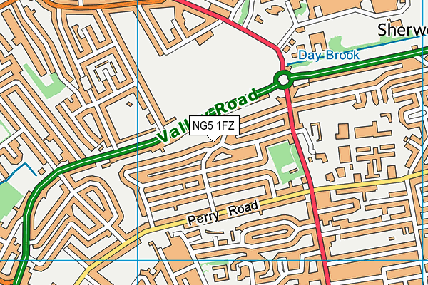 NG5 1FZ map - OS VectorMap District (Ordnance Survey) NG5 1FZ map - OS VectorMap District (Ordnance Survey)